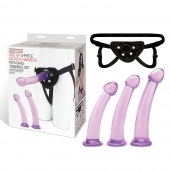 Тренировочный набор с тремя насадками Pegging Training Set - Lux Fetish - купить с доставкой в Костроме
