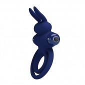 Синее эрекционное кольцо с вибростимуляцией клитора Powerful Ring - Baile - в Костроме купить с доставкой