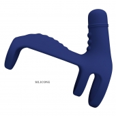 Синяя вибронасадка на пенис Vibrating Penis Sling - Baile - в Костроме купить с доставкой
