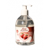 Лубрикант на водной снове Love Protection Strawberry с ароматом клубники - 300 мл. - Lola Games - купить с доставкой в Костроме