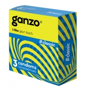 Классические презервативы с обильной смазкой Ganzo Classic - 3 шт. - Ganzo - купить с доставкой в Костроме
