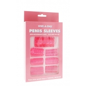 Набор из 7 розовых насадок на пенис ONE-A-DAY PENIS SLEEVES PINK - Seven Creations - в Костроме купить с доставкой