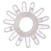 Прозрачное гелевое эрекционное кольцо с шипиками - Toyfa Basic - в Костроме купить с доставкой