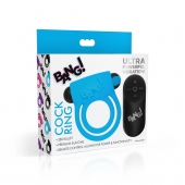 Голубое эрекционное виброкольцо 28X Remote Control Vibrating Cock Ring   Bullet - XR Brands - в Костроме купить с доставкой