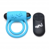 Голубое эрекционное виброкольцо 28X Remote Control Vibrating Cock Ring   Bullet - XR Brands - в Костроме купить с доставкой