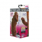 Коричневая насадка на пенис Wolftooth Sleeve - 13 см. - Baile - в Костроме купить с доставкой