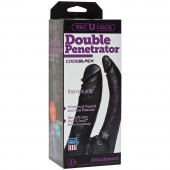 Черная насадка-фаллоимитатор для двойной стимуляции Double Penetrator - 16 см. - Doc Johnson - купить с доставкой в Костроме