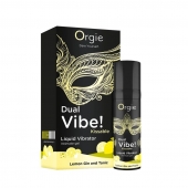 Съедобный жидкий вибратор Dual Vibe! со вкусом лимонного джина с тоником - 15 мл. - ORGIE - купить с доставкой в Костроме