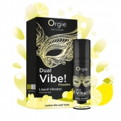 Съедобный жидкий вибратор Dual Vibe! со вкусом лимонного джина с тоником - 15 мл. - ORGIE - купить с доставкой в Костроме