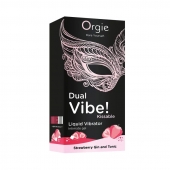 Съедобный жидкий вибратор Dual Vibe! со вкусом клубничного джина с тоником - 15 мл. - ORGIE - купить с доставкой в Костроме