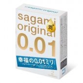 Увлажнённые презервативы Sagami Original 0.01 Extra Lub - 2 шт. - Sagami - купить с доставкой в Костроме