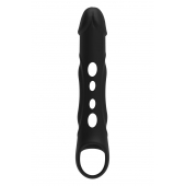 Черная насадка-удлинитель Vibrating Extender With Remote с вибрацией - Dream Toys - в Костроме купить с доставкой
