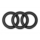 Набор из 3 черных эрекционных колец Black Small Penis Rings - Blush Novelties - в Костроме купить с доставкой