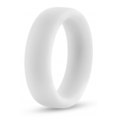 Белое люминесцентное эрекционное кольцо Silicone Glo Cock Ring - Blush Novelties - в Костроме купить с доставкой