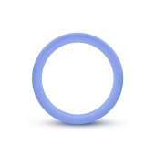 Голубое люминесцентное кольцо Silicone Glo Cock Ring - Blush Novelties - в Костроме купить с доставкой