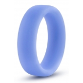 Голубое люминесцентное кольцо Silicone Glo Cock Ring - Blush Novelties - в Костроме купить с доставкой