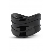 Черное эрекционное кольцо на мошонку Beef Ball Stretcher Snug - Blush Novelties - в Костроме купить с доставкой