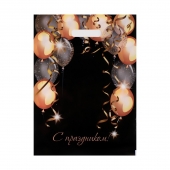 Пакет с вырубной ручкой и принтом в виде шариков (30х40 см) - Сима-Ленд - купить с доставкой в Костроме