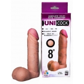 Фаллическая насадка для страпона UNICOCK 8  - 20 см. - LOVETOY (А-Полимер) - купить с доставкой в Костроме