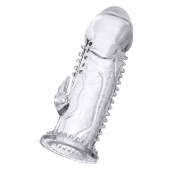 Прозрачная насадка на пенис с шипиками и коготком - 13,5 см. - A-toys - в Костроме купить с доставкой