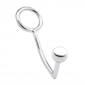 Кольцо на пенис с анальным стимулятором Stainless Steel Anal Hook   Cock Ring - BlueLine - в Костроме купить с доставкой