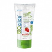 Гель-смазка на водной основе с ароматом клубники BioGlide - 80 мл. - Joy Division - купить с доставкой в Костроме