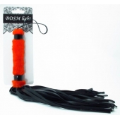 Нежная плеть с красным мехом BDSM Light - 43 см. - БДСМ Арсенал - купить с доставкой в Костроме