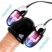 Черная стимулирующая насадка для головки полового члена Multi Speed Vibrating Penis Head Teaser - XR Brands - в Костроме купить с доставкой