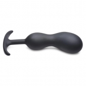 Черный массажер простаты с утяжелителями Premium Silicone Weighted Prostate Plug XL - 20,8 см. - XR Brands - в Костроме купить с доставкой