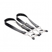 Ремни с зажимами для половых губ Spread Labia Spreader Straps with Clamps - XR Brands - купить с доставкой в Костроме