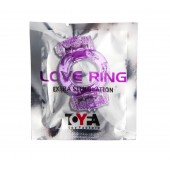 Фиолетовое виброкольцо с двумя вибропульками - Toyfa Basic - в Костроме купить с доставкой