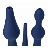 Набор из 3 универсальных насадок для анального душа Universal 3 Piece Silicone Enema Attachment Set - XR Brands - купить с доставкой в Костроме