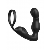 Черный вибростимулятор простаты с эрекционным кольцом Ass-Gasm Pro P-Spot Milker - Pipedream - в Костроме купить с доставкой