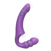 Фиолетовый безремневой страпон Straples Strap-On Dildo - Erokay - купить с доставкой в Костроме