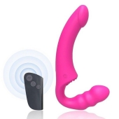 Розовый безремневой страпон Straples Strap-On Dildo - Erokay - купить с доставкой в Костроме