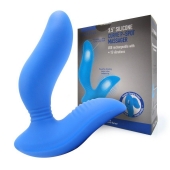 Синий вибромассажер простаты 3,5’’ Curve P-spot Massager - 12 см. - Erokay - в Костроме купить с доставкой