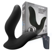 Черный вибромассажер простаты 3,5’’ Remote Control Curve P-spot Massager - 12 см. - Erokay - в Костроме купить с доставкой