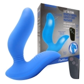 Синий вибромассажер простаты 3,5’’ Remote Control Curve P-spot Massager - 12 см. - Erokay - в Костроме купить с доставкой