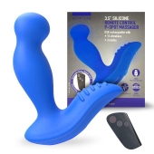 Синий вибромассажер простаты 3,5’’ Remote Control P-spot Massager - 12,5 см. - Erokay - в Костроме купить с доставкой