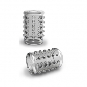 Прозрачная насадка на пенис с шишечками STAY HARD COCK SLEEVE 02 CLEAR - Blush Novelties - в Костроме купить с доставкой