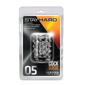 Прозрачная насадка с капельками STAY HARD COCK SLEEVE 05 CLEAR - Blush Novelties - в Костроме купить с доставкой