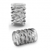 Прозрачная насадка с объёмными чёрточками STAY HARD COCK SLEEVE 06 CLEAR - Blush Novelties - в Костроме купить с доставкой