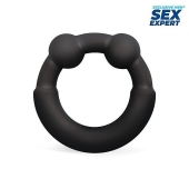 Черное эрекционное силиконовое кольцо - Sex Expert - в Костроме купить с доставкой