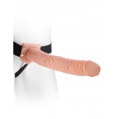 Фаллопротез телесного цвета Hollow Strap-On - 29 см. - Pipedream - купить с доставкой в Костроме