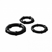 Набор из 3 черных эрекционных колец Babooom Ring Set - Adrien Lastic - в Костроме купить с доставкой