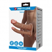 Реалистичная полая насадка на член для двойного проникновения Yairon - 17,5 см. - Baile - купить с доставкой в Костроме