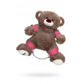 Бондажный набор: бурый мишка с розовыми оковами и наручниками - Pecado - купить с доставкой в Костроме