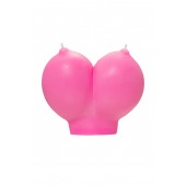 Розовая свеча «Сиськи» - 150 гр. - Pecado - купить с доставкой в Костроме