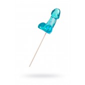 Голубой леденец в форме члена со вкусом блю кюрасао - 80 гр. - Sosuчki - купить с доставкой в Костроме