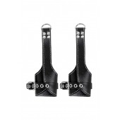 Черные подвесы с белой строчкой - Pecado - купить с доставкой в Костроме